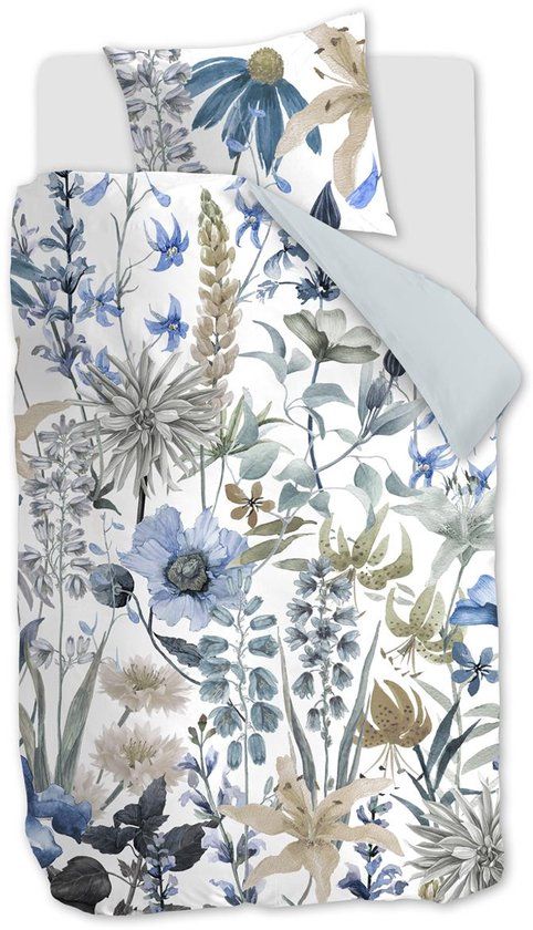 Beddinghouse Sybil dekbedovertrek - Eenpersoons - 140x200/220 cm - Blauw