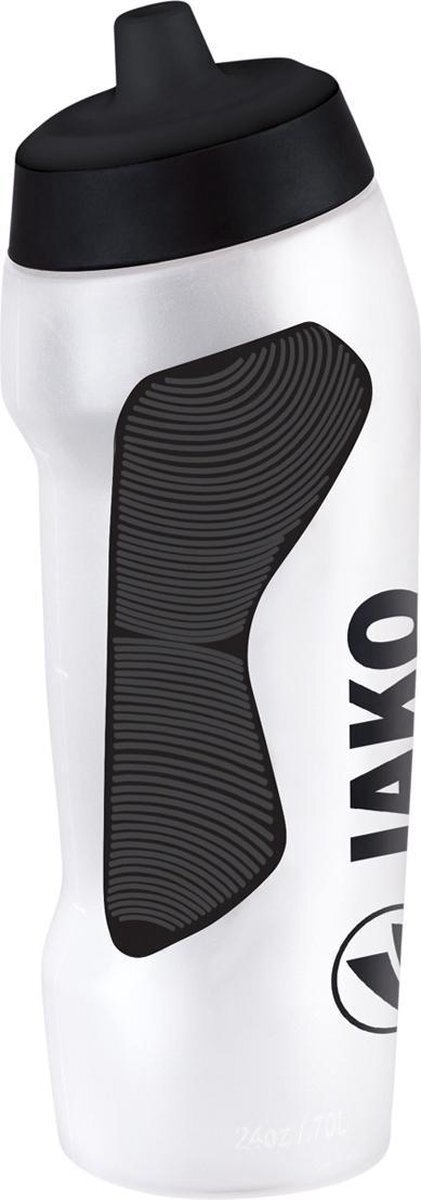 JAKO Premium Drinkfles - Transparant / Zwart | Maat: UNI