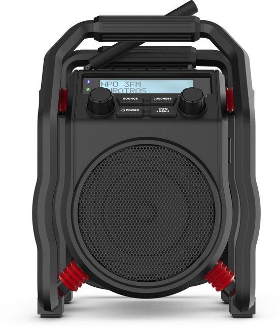 PerfectPro UBOX400R Bouwradio - FM/DAB+ - Bluetooth - Oplaadbaar - Zwart