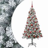 vidaXL Sapin de Noël artificiel avec boules 120 cm 150 LED Blanc chaud