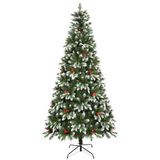 Uten Kunstkerstboom, metaal, groen en wit, 6Ft