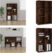 vidaXL Boekenkast/dressoir 50x25x80 cm bois traité couleur chêne fumé