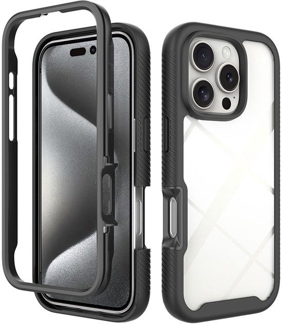imoshion 360° Full Protective Case - Zwart - Geschikt voor Apple iPhone 16 Pro