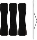 kwmobile 3x tablet vinger houder - Elastische tablet griphouder - Universeel - Met zelfklevende band - Zwart