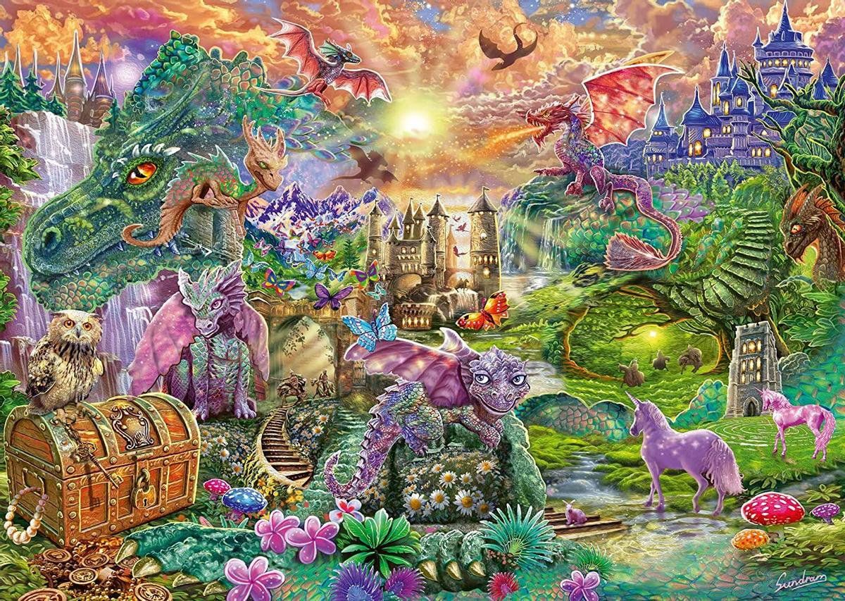 Schmidt 58966 Puzzel - Betoverd Drakenland - 1000 stukjes - Kleurrijk