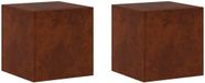 vidaXL Plantenstandaard 2 stuks roestkleurig 40 x 40 x 40 cm weervast staal