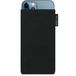 Adore June Klassieke zwarte hoes, compatibel met iPhone 13 / iPhone 13 Pro/iPhone 12 / iPhone 12 Pro, telefoonhoes van duurzaam Cordura-stof met display-reinigingseffect, Made in Europe