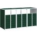 Icecat Rangement à roulettes pour poubelles pour trois bacs vert acier