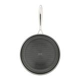 Sitram 715066 Roestvrijstalen Pan - 30 cm Diameter, Honingraatcoating, Anti-aanbak, Krasbestendig, PFOA-vrij, Geschikt voor Alle Warmtebronnen (incl. Inductie)