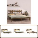 vidaXL Houten Bedframe Massief Hout Honingbruin 200x200 cm