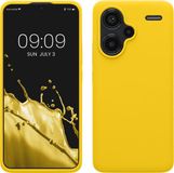 kwmobile telefoonhoesje geschikt voor Xiaomi Redmi Note 13 Pro+ 5G / Redmi Note 13 Pro Plus 5G - Hoesje met siliconen coating - Smartphone case in stralend geel