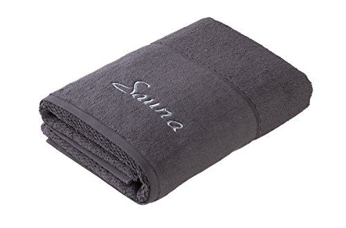 Frottana Pearl saunahanddoek grafietgrijs 80 x 200 cm