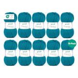 Gründl WolClassico Dikke wol voor breien en haken, breigaren, zacht en huidvriendelijk, 50% merinowol, 50% polyacryl, 10 bollen 50 g / 120 m, naalddikte 3,5, 4,5 cm, petrol