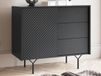 Mobistoxx Rayo Commode 1 door 3 drawers graphite