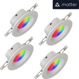 Nanoleaf Smart Downlight EU - Slimme Verlichting - Wifi - 16 Miljoen Kleuren - 76mm - 4-Pack - Wit