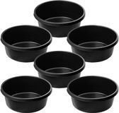 KADAX Bac à mortier, seau de construction, seau à mortier avec poignées, bac à mortier en plastique, seau rond pour chantier, jardin, seau d'eau stable, seau à ciment, seau de nettoyage (6, 14 L)