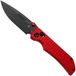Tenable Knives Eaglestrike B1095V7 Blackwashed Nitro-V, Aluminium anodisé rouge, couteau de poche, James Lowe design