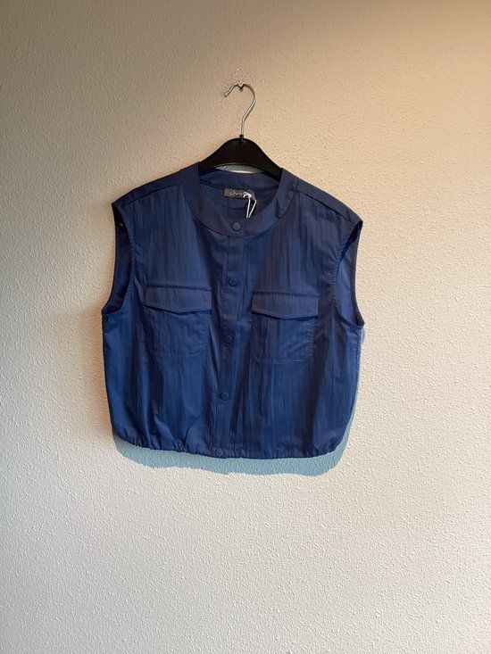 Geisha Gilet Gilet Drawstring 65024 10 Ink Blue Dames Maat - XXL
