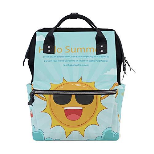 MONTOJ Funny Sun Canvas Rugzak Reiscampus Rugzak