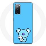 Maniacase Hoesje voor Samsung Galaxy S20 FE Bangtan BTS BT21 Koya RM Blauwe Achtergrond
