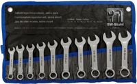 SW-Stahl 00840L Steekringsleutelset, 10-19 mm, Extra Kort, 10-Delig