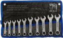 SW-Stahl 00840L Steekringsleutelset, 10-19 mm, Extra Kort, 10-Delig