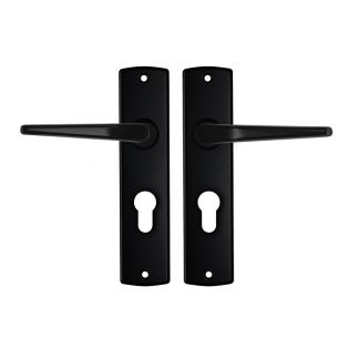 Deurklink met cilinderschild | AXA Curve Duim | 55 mm - Zwart