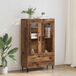 vidaXL Hoge kast, gerecycled hout, 69,5 x 31 x 115 cm, houtvezel