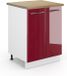 Vicco Fame-Line Keukenonderkast – 60 cm, WB Eik Bordeauxrode hoogglans
