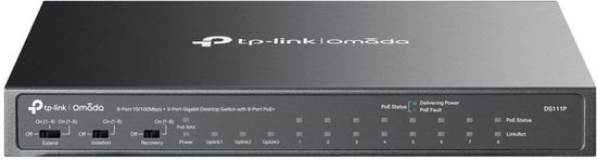 TP-Link Omada DS111P netwerk-switch Unmanaged Fast Ethernet (10/100) Power over Ethernet (PoE) Zwart