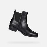 GEOX Felicity Dames Enkellaarzen Zwart Leer Maat 40