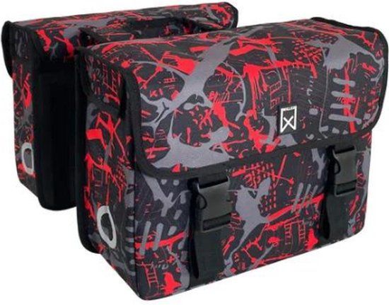 Willex Dubbele Fietstas - Fire - 34L - Achter - Waterafstotend