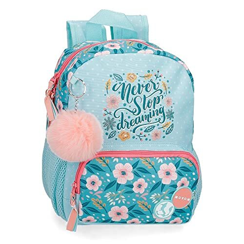 MOVOM Never Stop Dreaming rugzak, blauw, 23 x 28 x 10 cm, polyester, 6,44 l, Rosa Roja, kleuterschoolrugzak