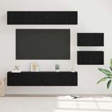Maison Exclusive Ensemble de meubles TV exclusif - 6 pièces, dimensions 80 x 30 x 30 cm, finition noire imitation chêne