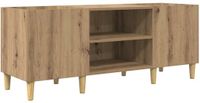 vidaXL Platenkast 121 x 38 x 48 cm Bewerkt hout Artisan Eiken