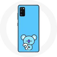 Maniacase Hoesje voor Samsung Galaxy A41 Bangtan BTS BT21 Koya RM blauwe achtergrond