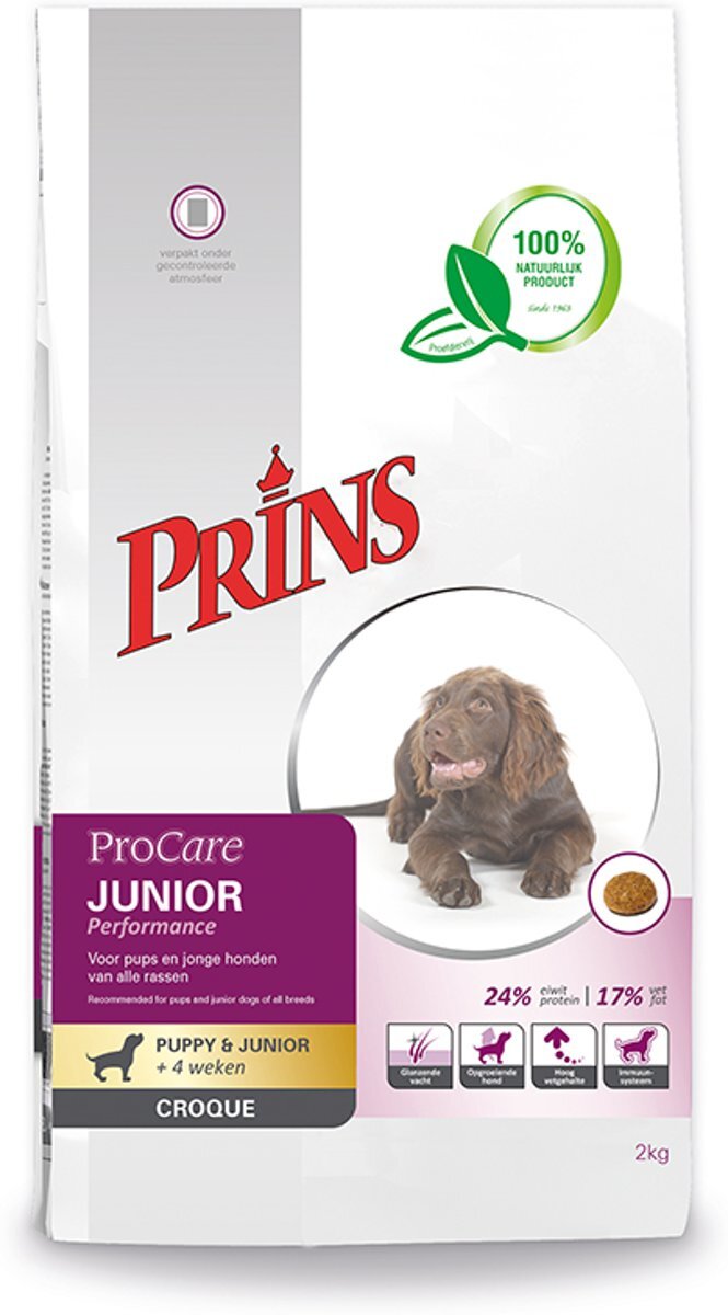 Prins Procare Hondenvoer Junior Performance - Actieve Jonge Hond - 2 St Ã 2 kg