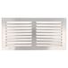 Amig - Rechthoekig aluminium rooster - Luchtuitlaatventilatie - Ideaal voor keuken- en badkamerplafonds - Afmetingen: 150 x 300 mm - Zilverkleurig