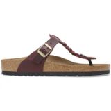 Birkenstock Pantoufles femme Gizeh Cuir huilé