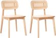 Beliani KENO - Set van 2 eetkamerstoelen - Lichtbruin - Rubberhout