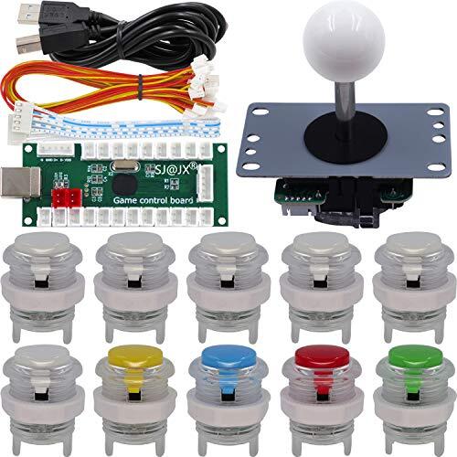 SJ@JX Arcade Game Controller DIY Kit Microswitch Button 4 & 8 Way Joystick Zero Delay USB Encoder Fighting Stick Handles Console voor PC MAME Raspberry Pi Retropie