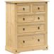 Corona Commode 92x48x114 cm bois massif de pin
