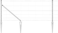 vidaXL - Gelast Draadhek met Spikes - 100 x 0,8 m - Gegalvaniseerd staal - Zilver