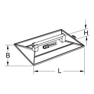 KS Tools KS Tools schuurbord, rechthoekig, 270x350mm Aantal:1