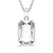 Swarovski Millenia hanger, Octagon-slijpvorm, Wit, Rodium toplaag