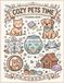 Cozy Pets Time: Cute and Cozy Pet Coloring Book for Adults and Kids Featuring Adorable Cats, Dogs, Bunnies and Small Pets | 30 Hygge Moments for Relaxation and Stress Relief