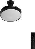 Create - Plafondventilator 40W stille intrekbare bladen Ø91cm met licht - Zwart - Afstandsbediening - WIND CLEAR