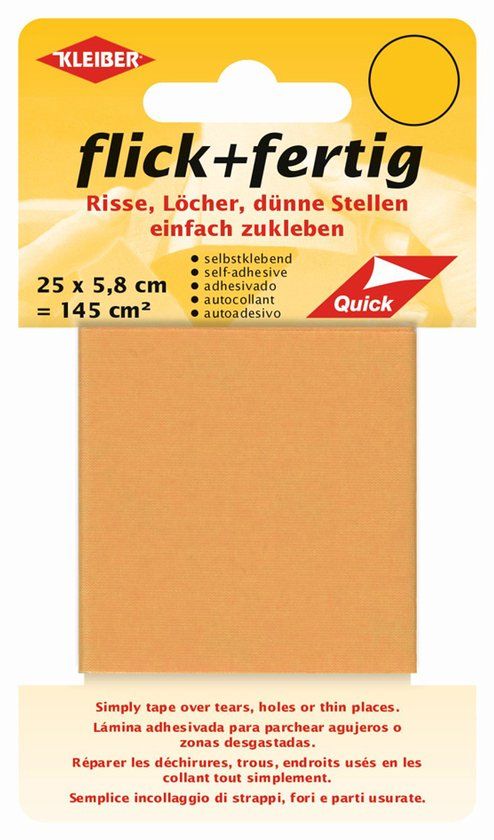 Kleiber Kleffix Herstelset, abrikooskleur, zelfklevend, polyamide, 25 x 5.8 cm