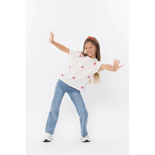 No Way Monday wide leg jeans light blue denim
