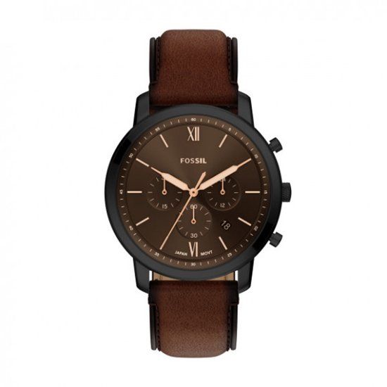Fossil FS6163 Mannen Horloge 44 mm - Bruin